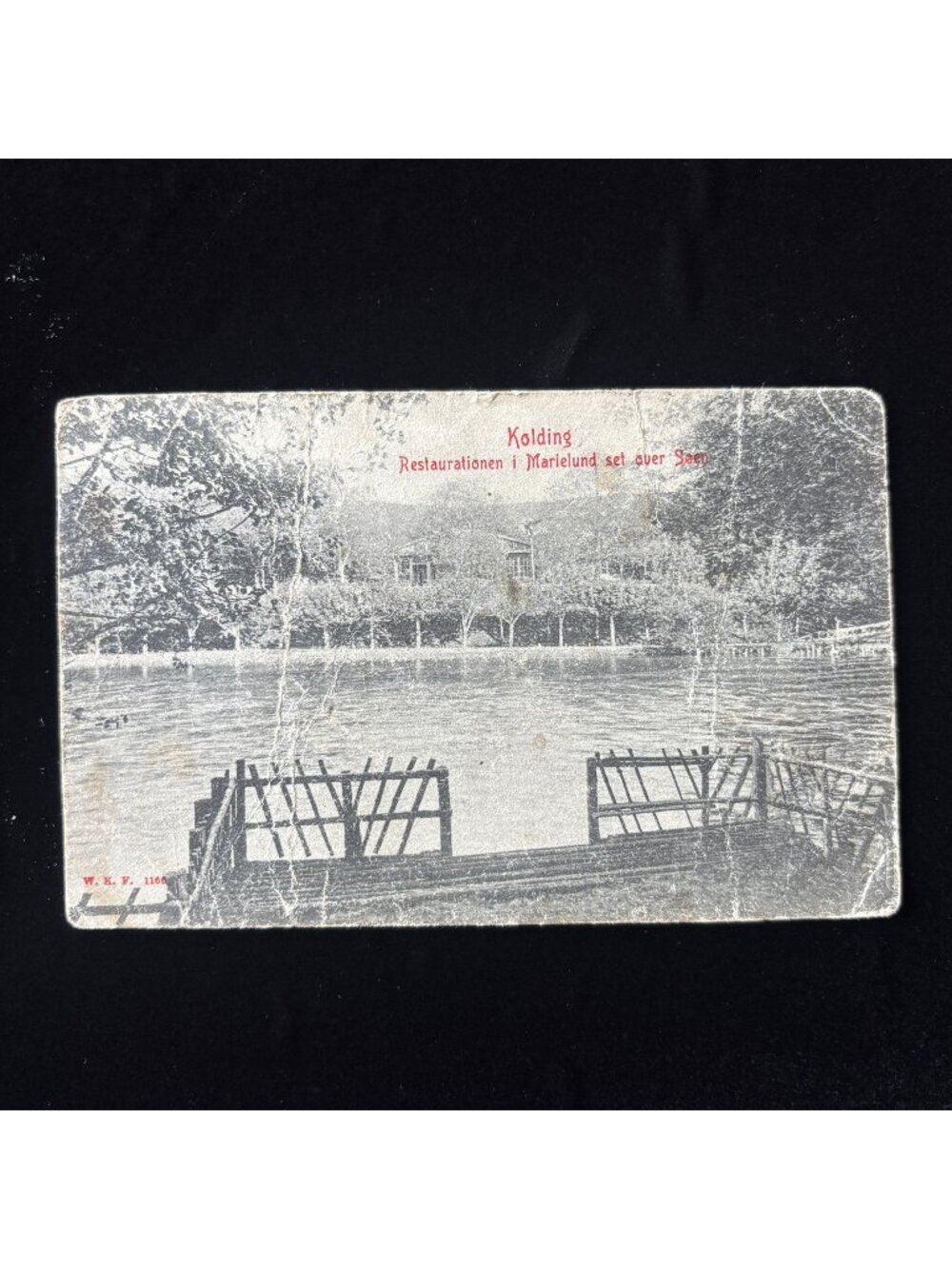Antique Postcard 1909 Kolding Denmark Marielund Lake Rigsdagen Social History